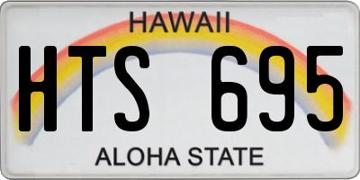HI license plate HTS695
