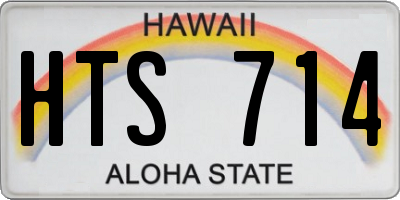 HI license plate HTS714