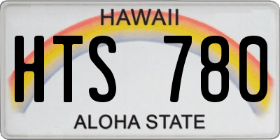 HI license plate HTS780