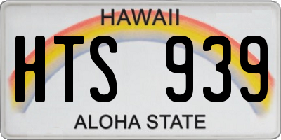 HI license plate HTS939