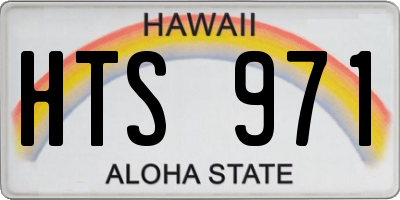 HI license plate HTS971