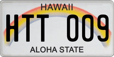 HI license plate HTT009