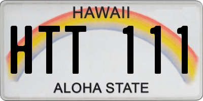 HI license plate HTT111