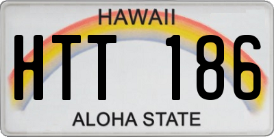 HI license plate HTT186