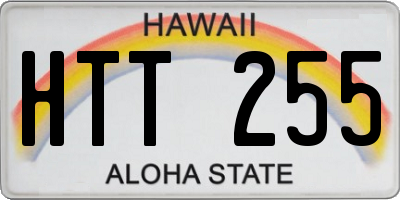 HI license plate HTT255