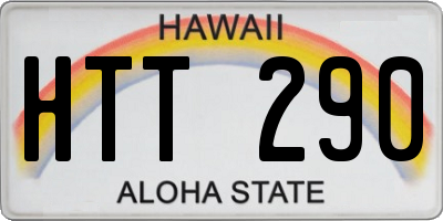 HI license plate HTT290