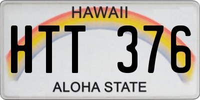 HI license plate HTT376