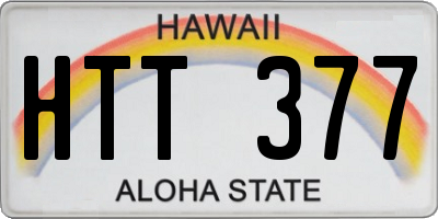 HI license plate HTT377