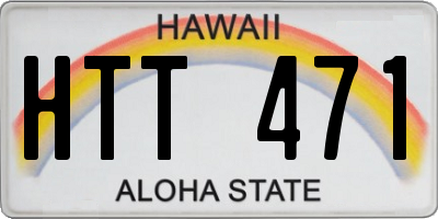 HI license plate HTT471