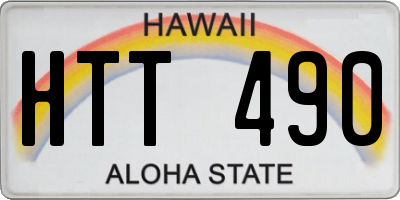 HI license plate HTT490