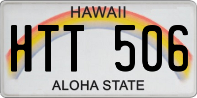 HI license plate HTT506