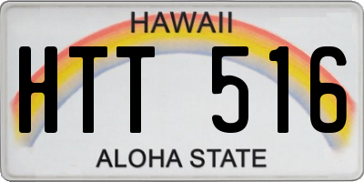 HI license plate HTT516