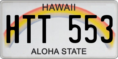 HI license plate HTT553