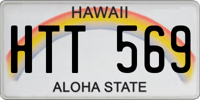 HI license plate HTT569