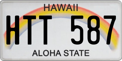 HI license plate HTT587