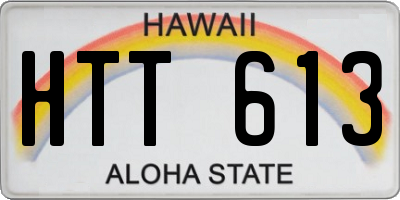 HI license plate HTT613