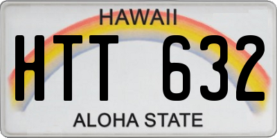 HI license plate HTT632
