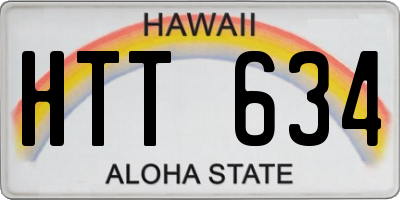 HI license plate HTT634