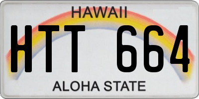 HI license plate HTT664