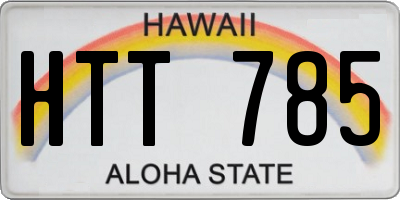 HI license plate HTT785