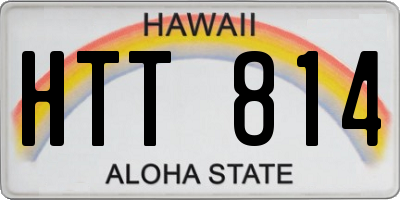 HI license plate HTT814