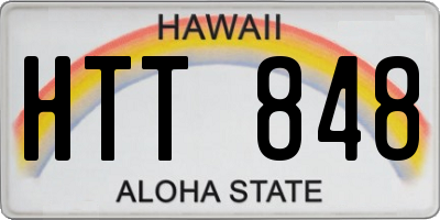 HI license plate HTT848