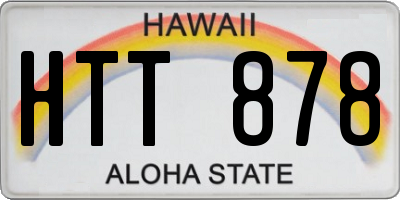 HI license plate HTT878