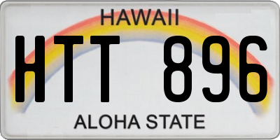 HI license plate HTT896