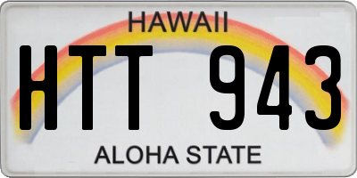 HI license plate HTT943