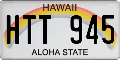 HI license plate HTT945