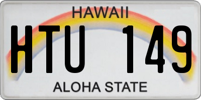 HI license plate HTU149