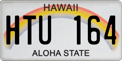 HI license plate HTU164