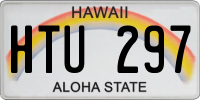 HI license plate HTU297