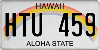 HI license plate HTU459