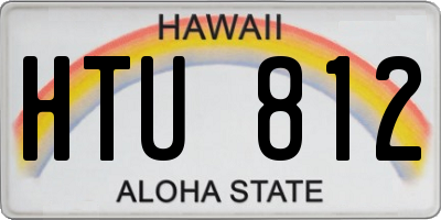 HI license plate HTU812