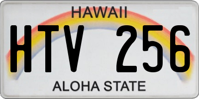 HI license plate HTV256