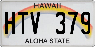 HI license plate HTV379
