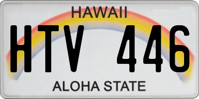 HI license plate HTV446