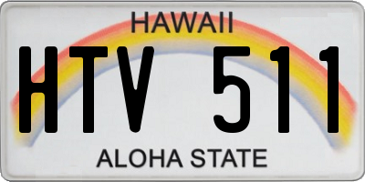 HI license plate HTV511