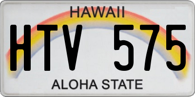 HI license plate HTV575