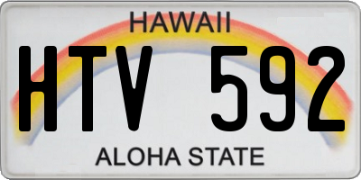HI license plate HTV592