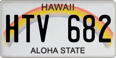 HI license plate HTV682
