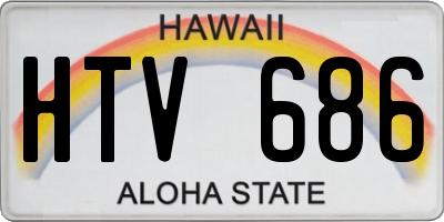HI license plate HTV686