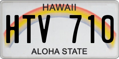 HI license plate HTV710