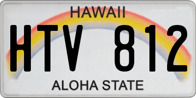 HI license plate HTV812