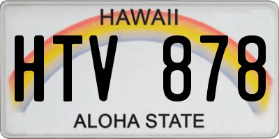 HI license plate HTV878
