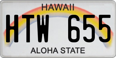 HI license plate HTW655