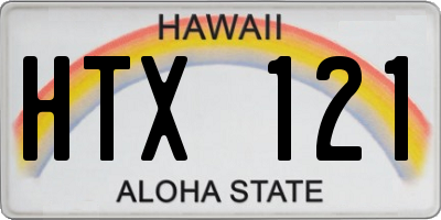 HI license plate HTX121