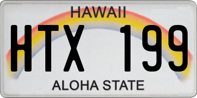 HI license plate HTX199