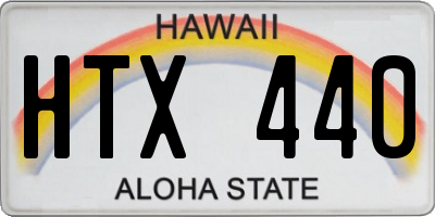 HI license plate HTX440